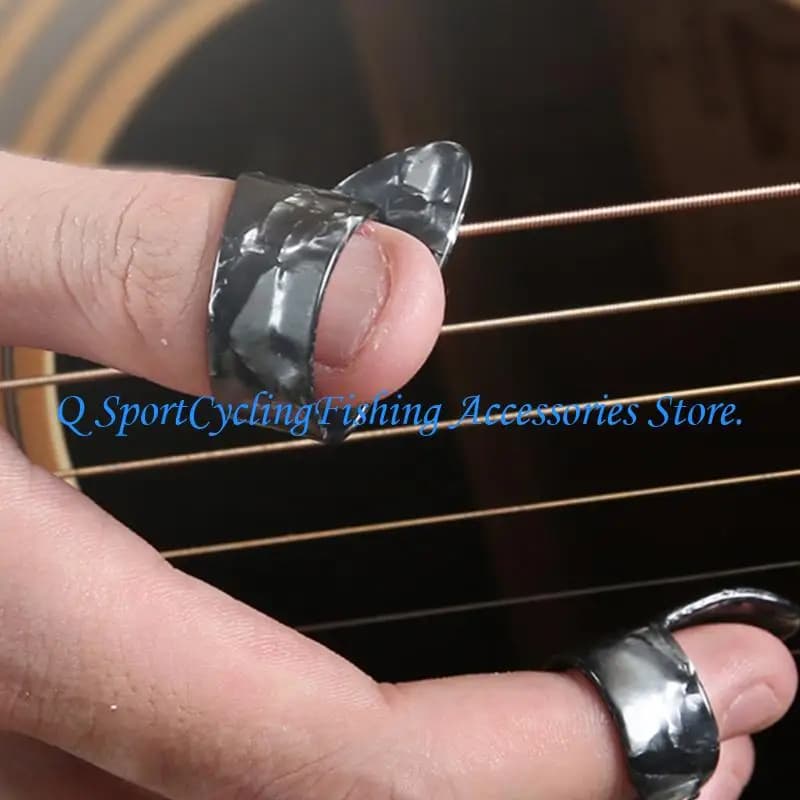 4 pezzi plettri per pollice e dito per chitarra fingerstyle plettri per pollice plettri per pollice piatti plettri per dito per