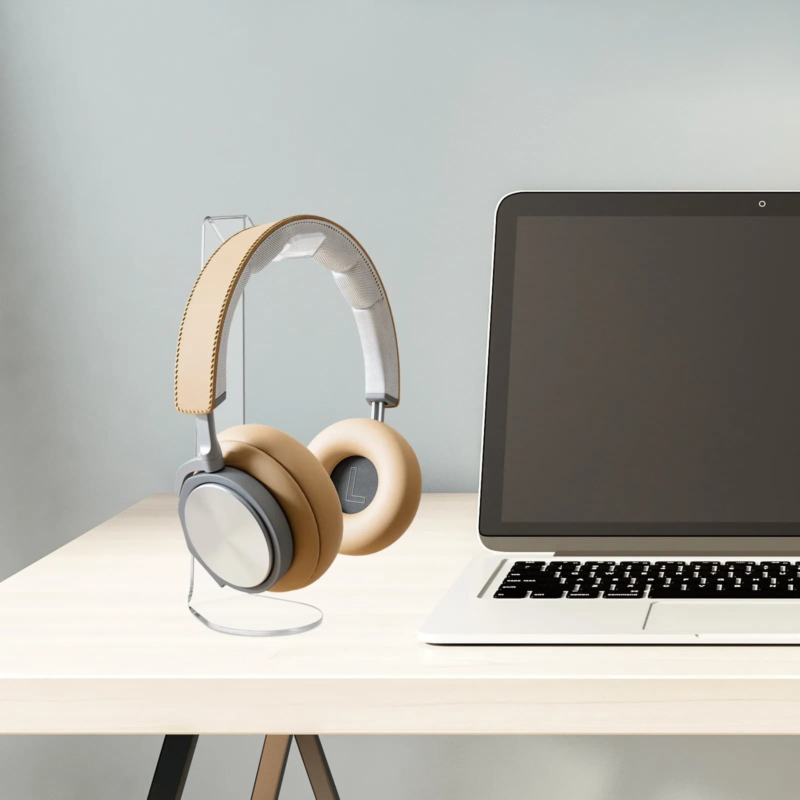 Universal Acrylic Headphone Holder Desktop Stand Transparent Gaming Headset Rack Earphones Organizer Space Saving Storage