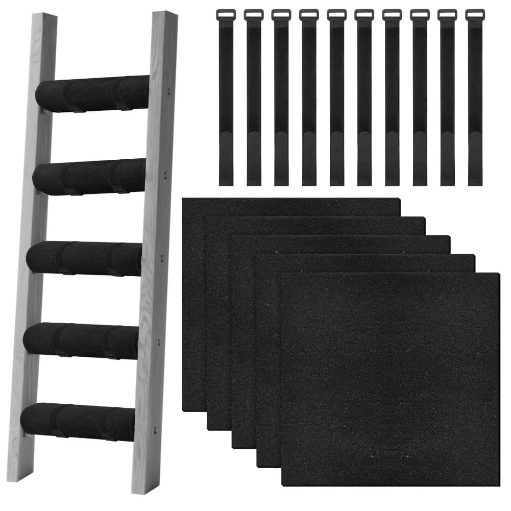 Ladder cushions for bunk bed Set of 5 pieces foam covers Anti-slip shock absorber with 10 adjustable straps Velvet ledge Silent climbing Home