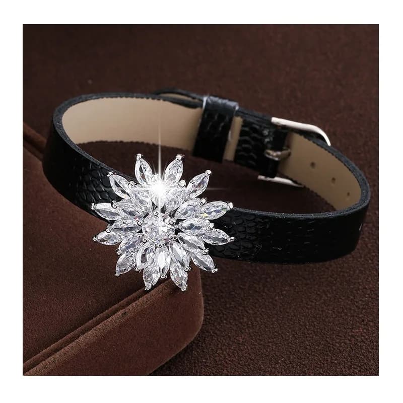 Explosive Bright Sunflower Zircon Belt Bracelet Fashionable and High-end Women's Wristband Bracelet