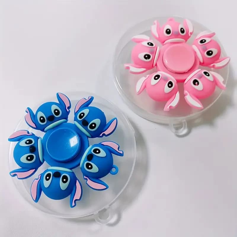 Nuovo Fidget Spinner 360 Disney Stitch Cartone Animato Carino ° Spinner Antistress Colorato con Rotazione Fluida e Riduzione del Rumore per Bambini