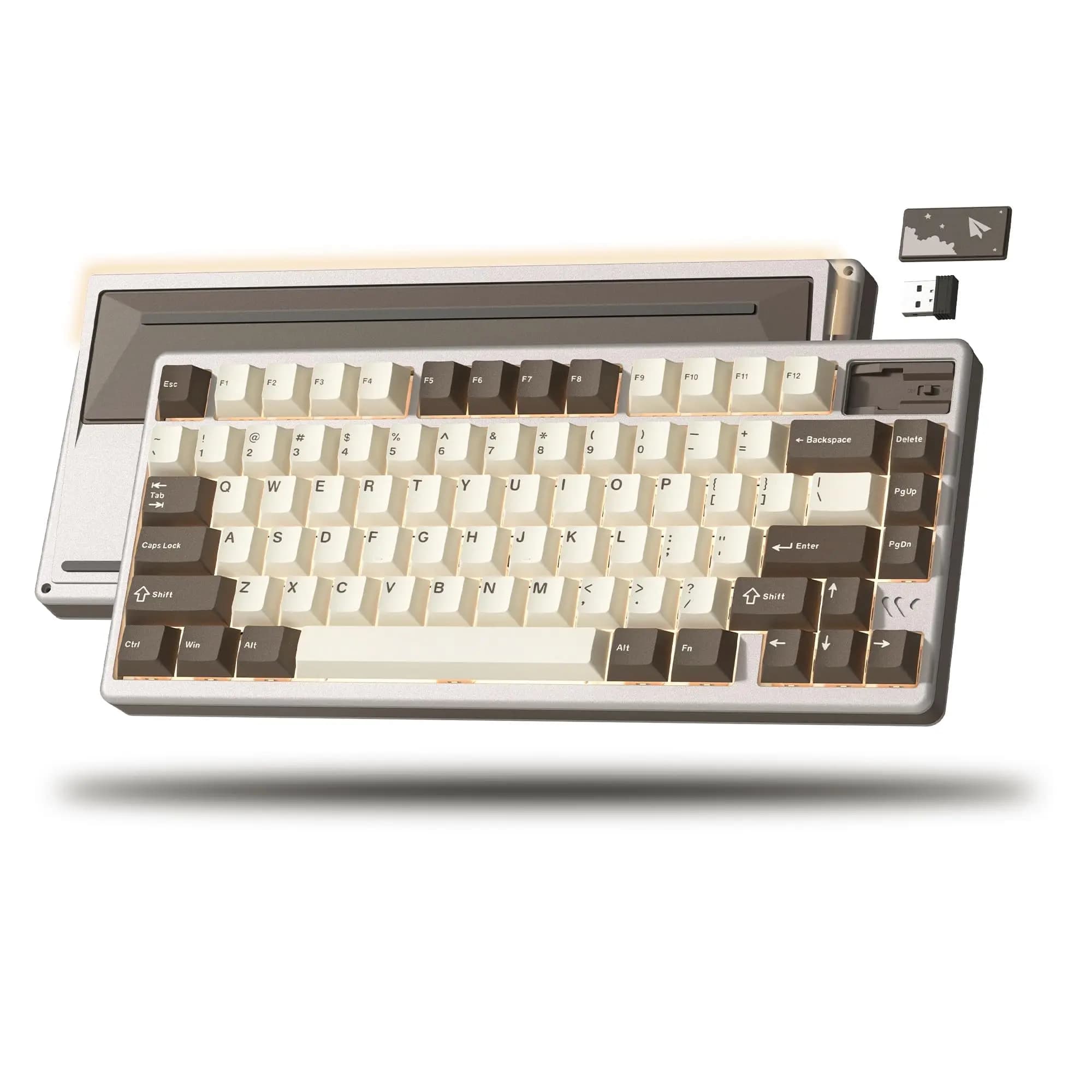 Womier SK71Pro Tastiera meccanica wireless QMK/VIA Programmabile Tri-Mode Bluetooth/2.4G/USB-C Tastiera da gioco RGB sostituibile a caldo