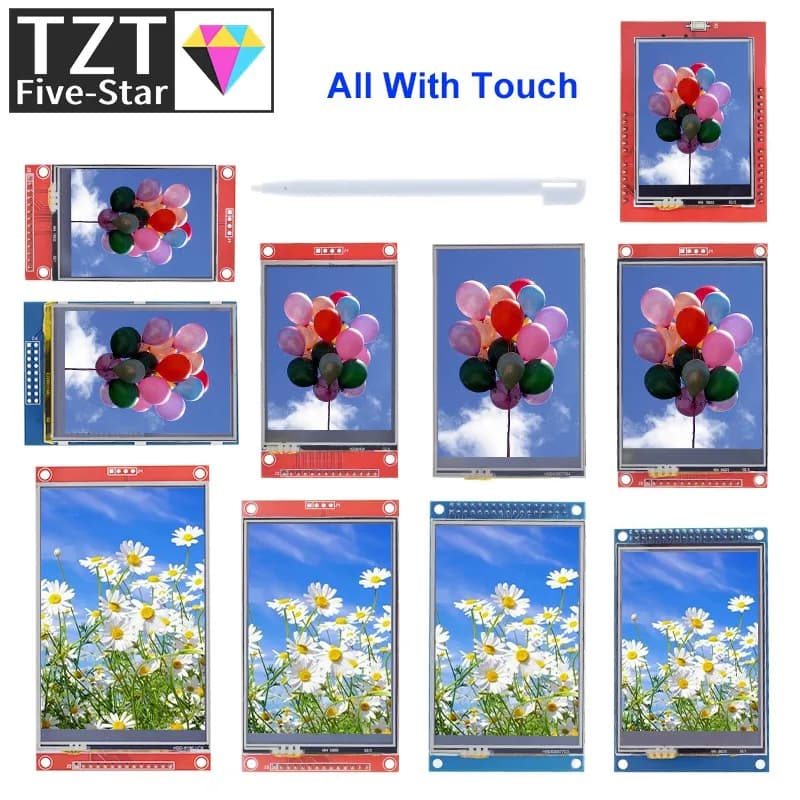 Schermo LCD TFT SPI da 2.4/2.8/3.5/4.0 pollici interfaccia modulo display touch colorato SPI ILI9341 ILI9488 480*320 240*320 per Arduino