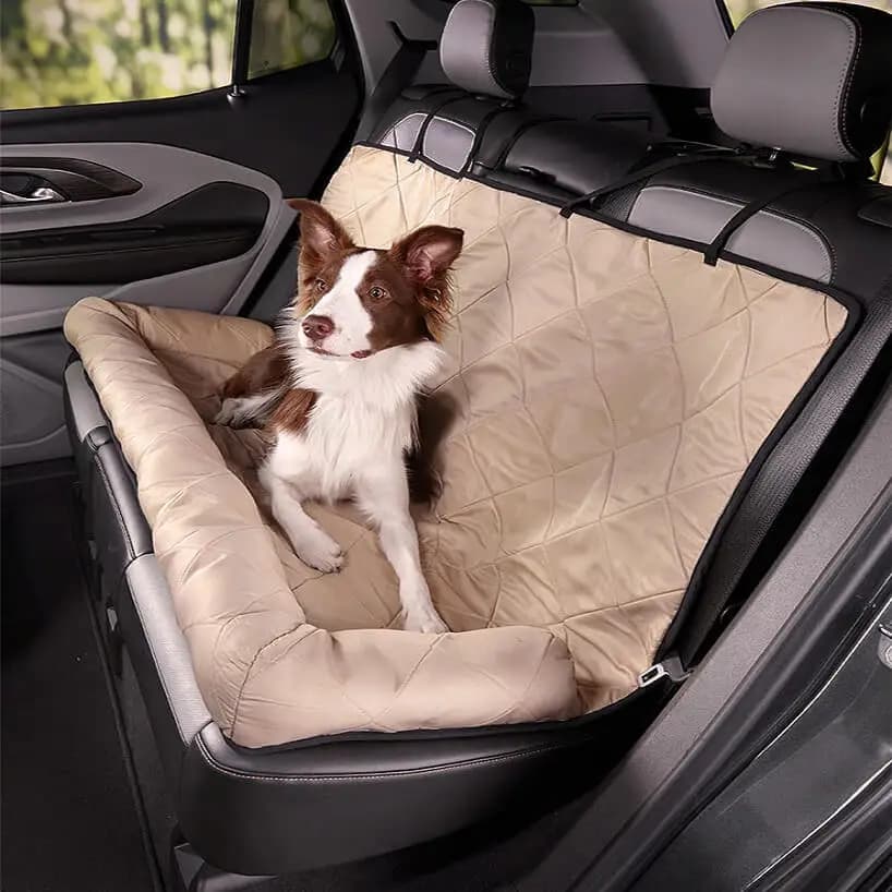 Coprisedile per auto invernale impermeabile per cani Materasso da viaggio per animali domestici Protezione per tappetino per cani di design con bracciolo per sedile centrale Prodotto per cani