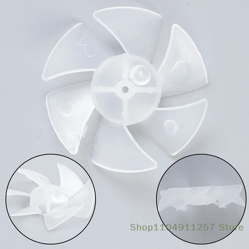 1 pz piccola potenza mini pala del ventilatore in plastica 6 foglie per motore asciugacapelli