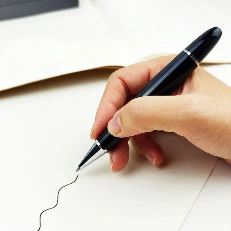 Penne Gel di Lusso 0.7mm con Corpo in Metallo, Penna a Sfera Grande, Strumenti di Scrittura per Ufficio e Cancelleria