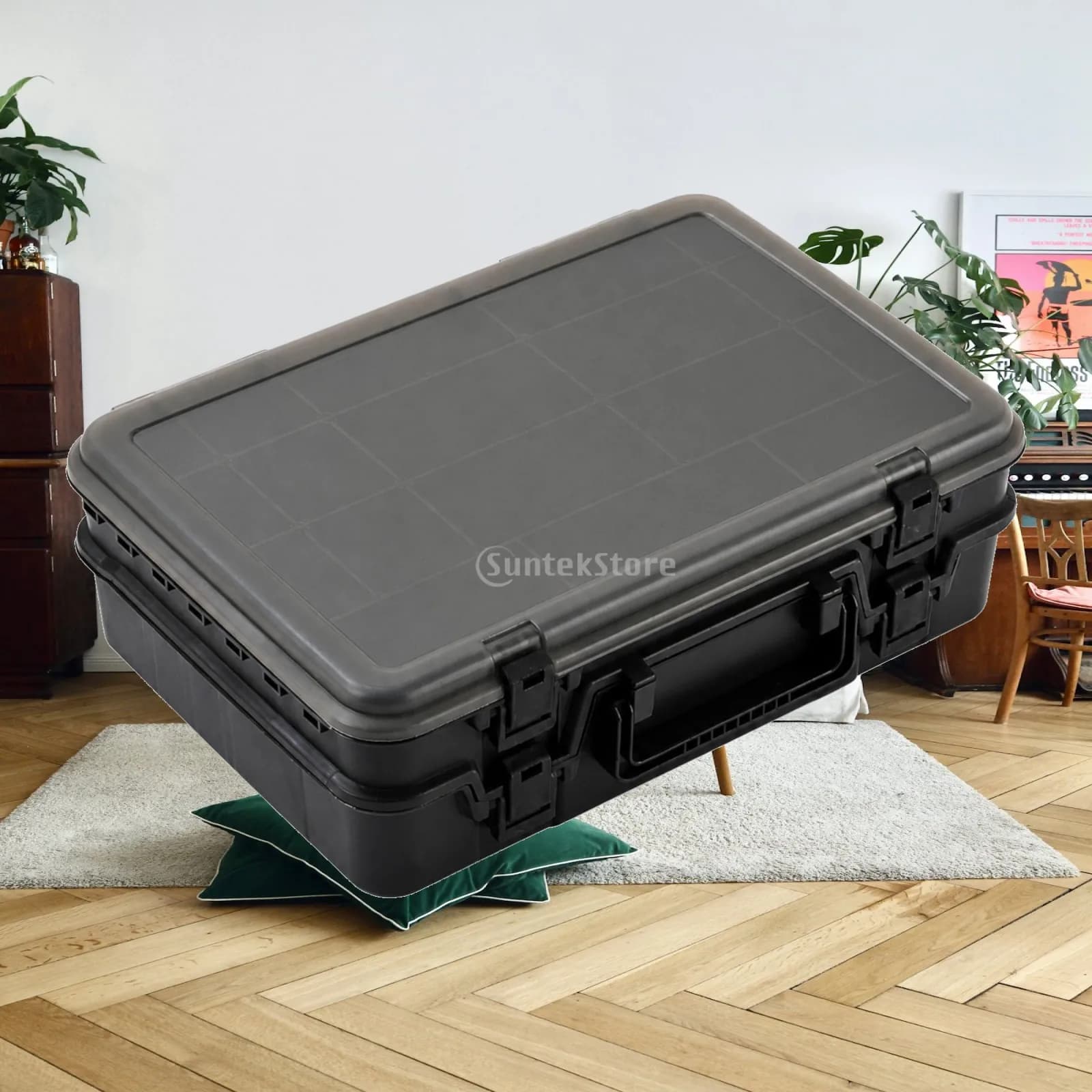 Fishing Tackle Storage Box Portable Double-Layer Tackle Box Adjustable Customizable for Anglers