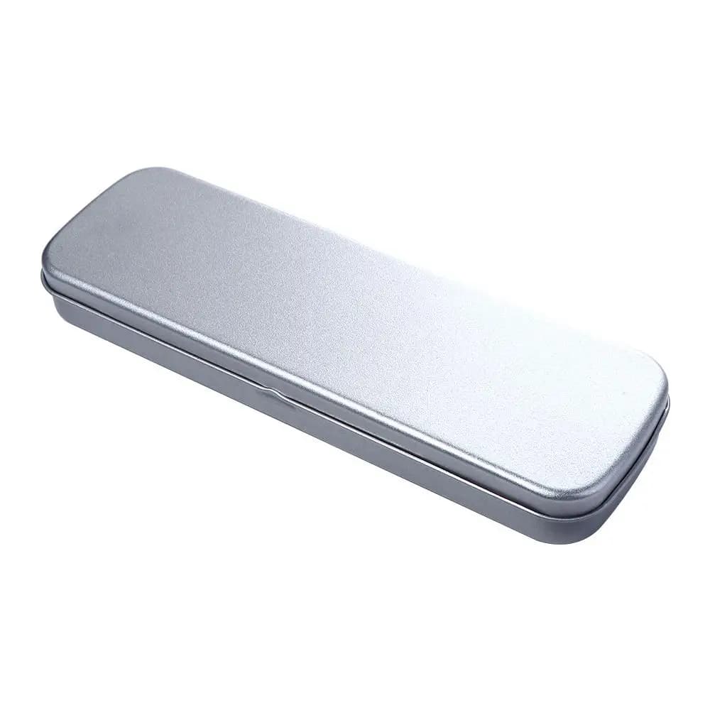 Materiale scolastico per scatola per penne in metallo Scatola per matite per studenti a strato singolo Scatola per cancelleria Astuccio per matite Scatola per matite