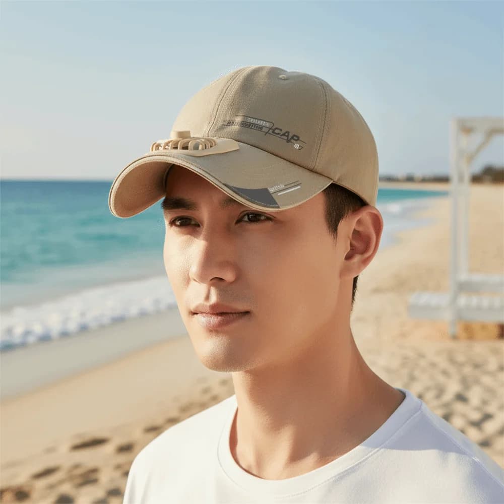 Portable Baseball Cap with Fan Adjustable Breathable Rechargeable Fan Hat Versatile Long-lasting