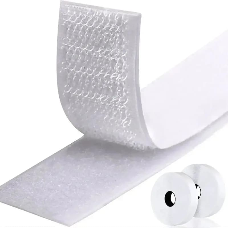 Strisce con gancio e anello di fissaggio autoadesive resistenti 1/2/5M con colla Nastri di montaggio bifacciali per artigianato fai-da-te 20-50mm Bianco 2030