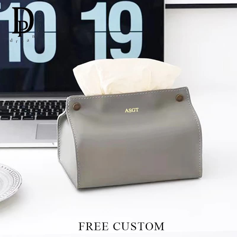 Borsa Portafazzoletti Personalizzata Semplice ed Elegante, con Logo Personalizzato, All'ingrosso per Hotel e Casa, Porta Fazzoletti di Lusso per Aziende, Regalo