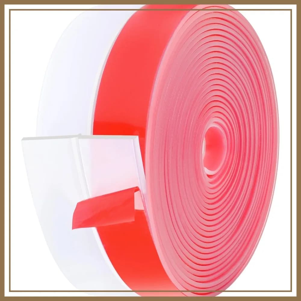 Nastro sigillante per porte da 2 pollici x 20 piedi, striscia autoadesiva in silicone per la sigillatura di fessure di finestre scorrevoli in vetro, trasparente