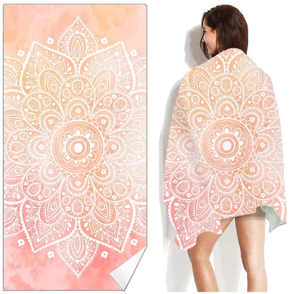 Beach Towel Boho Mandala Outdoor Water Sports Towel Fast Drying Swimming Swim Towels Portable Yoga Mat Beach Chair Cover