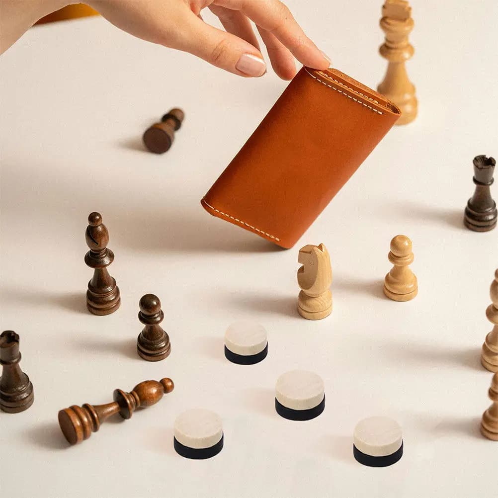 Set di 60 Pezzi in Legno per Backgammon, Pezzi di Ricambio Tradizionali Artigianali per Principianti ed Esperti