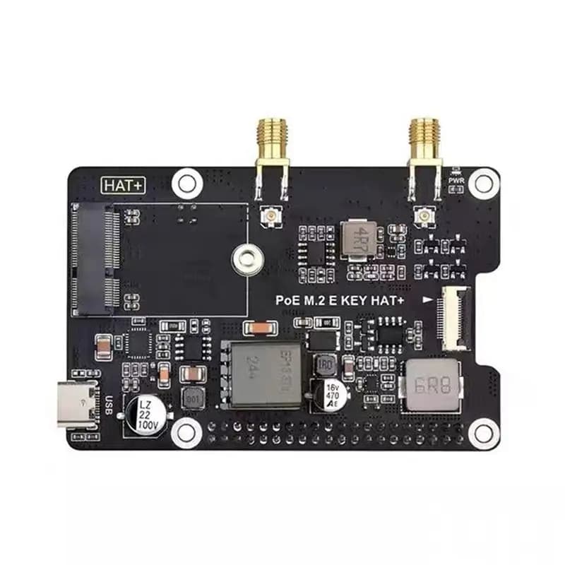 ABKN-Per Raspberry Pi 5 Pcie a M.2 E KEY con Poe HAT+ Supporta scheda di rete wireless NGFF/Bluetooth per RPI 5