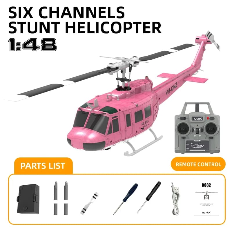 JJRC C032 RC Elicottero 1:48 Aereo telecomandato Aileron a sei canali Aereo elettrico acrobatico inverso Regali di Natale per bambini