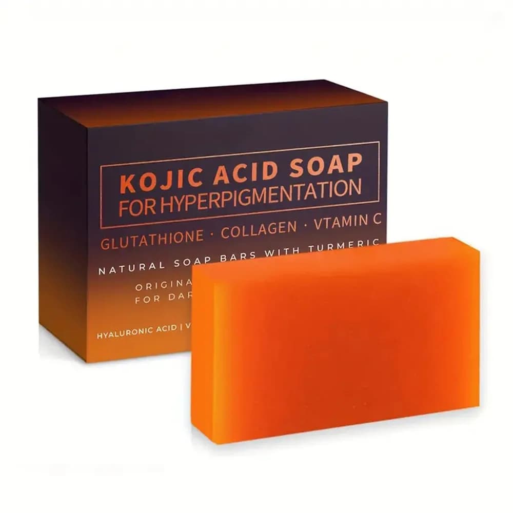 100 g cogic acid soap with vitamin C, curcuma, retinol, karitè butter, vitamin E, cogic acid to clean and nourish skins