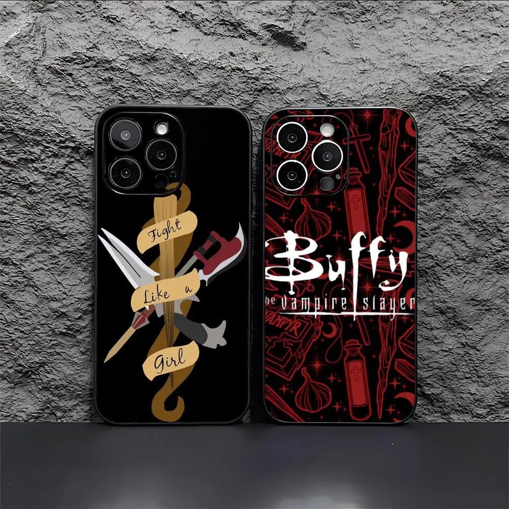 Phone Case Hot TV Buffy the Vampire Slayer for iPhone 12-17 Air Plus Pro Max, glossy satin, colored, great gift idea