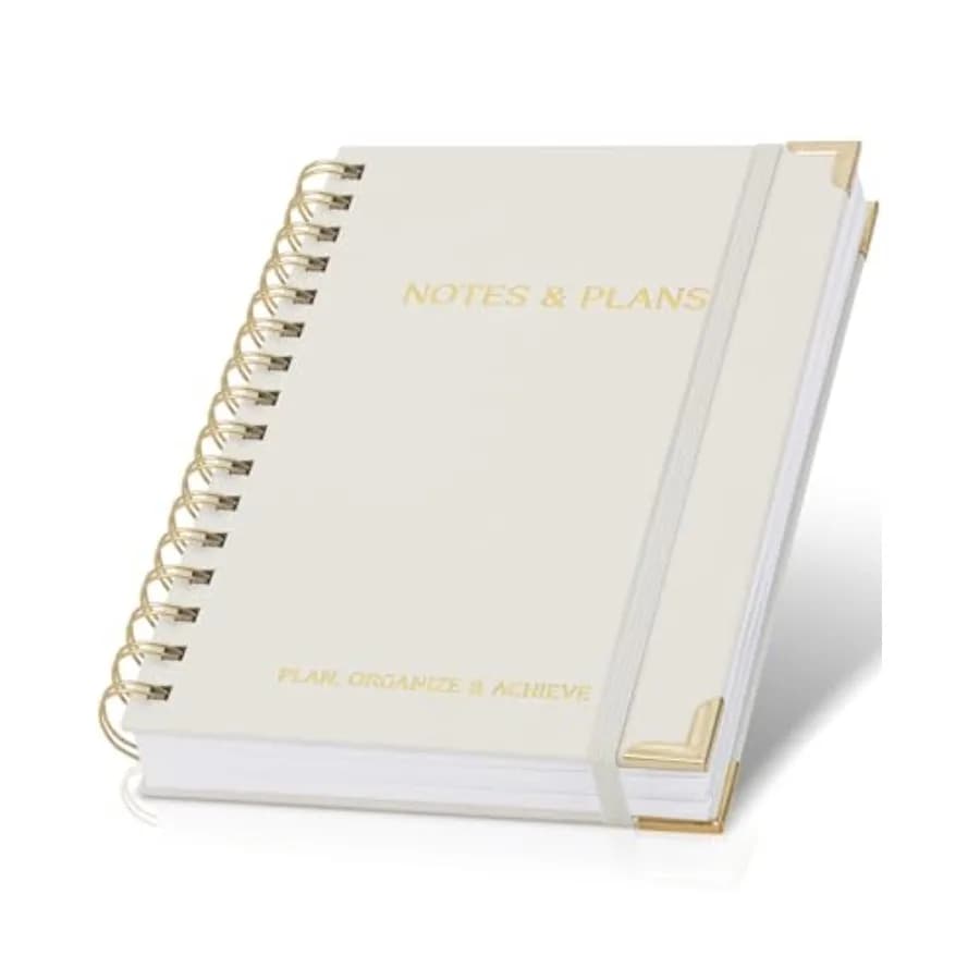 Aesthetic Daily Planner And Notebook With Hourly Schedule - Beautiful Spiral To do List Notepad For Work/Home to Organize Tasks