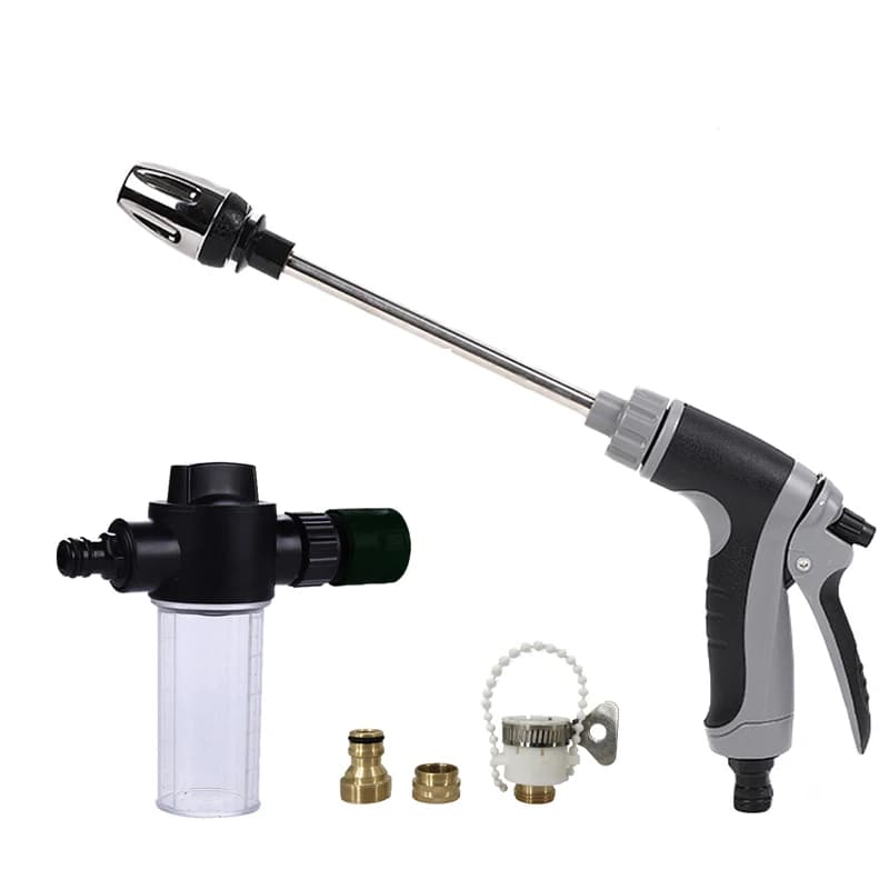 NEW High Pressure Gun with Long Auction Car Washer, Domestic Cleaning Tool, Metal Extension Rod, Rubber Coating, Gardening Tool