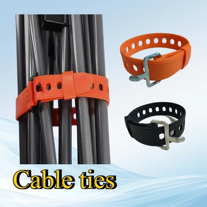1pc fascetta per cavi in silicone per ciclismo all'aperto cinturino per rilegatura rapida cinturino in silicone multifunzionale con fibbia strumento di archiviazione esterna