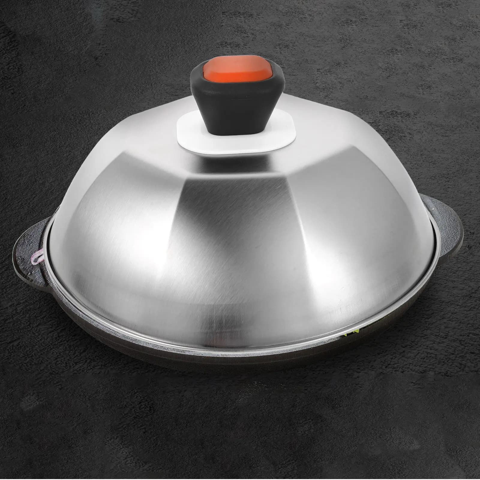 Octagonal Stainless Steel Bbq Grill Dome Lid Outdoor Camping Barbecue Cover for Steaks Frying Pan Cooking Pot Lid