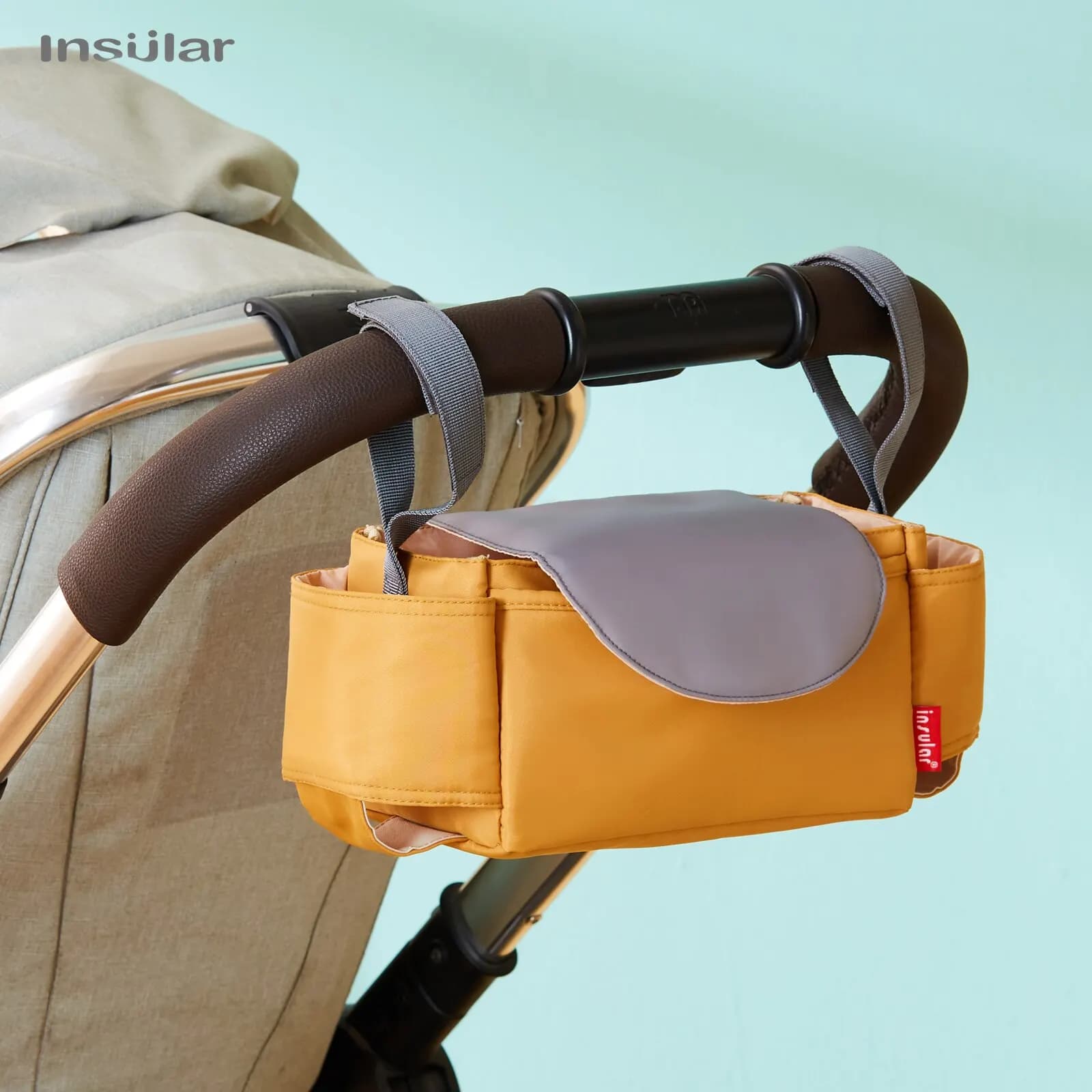 INSULAR Stroller Organizer Mommy Diaper Bag with Cup Holder Hanging Basket Hook Universal Baby Pram Carriage Accessories