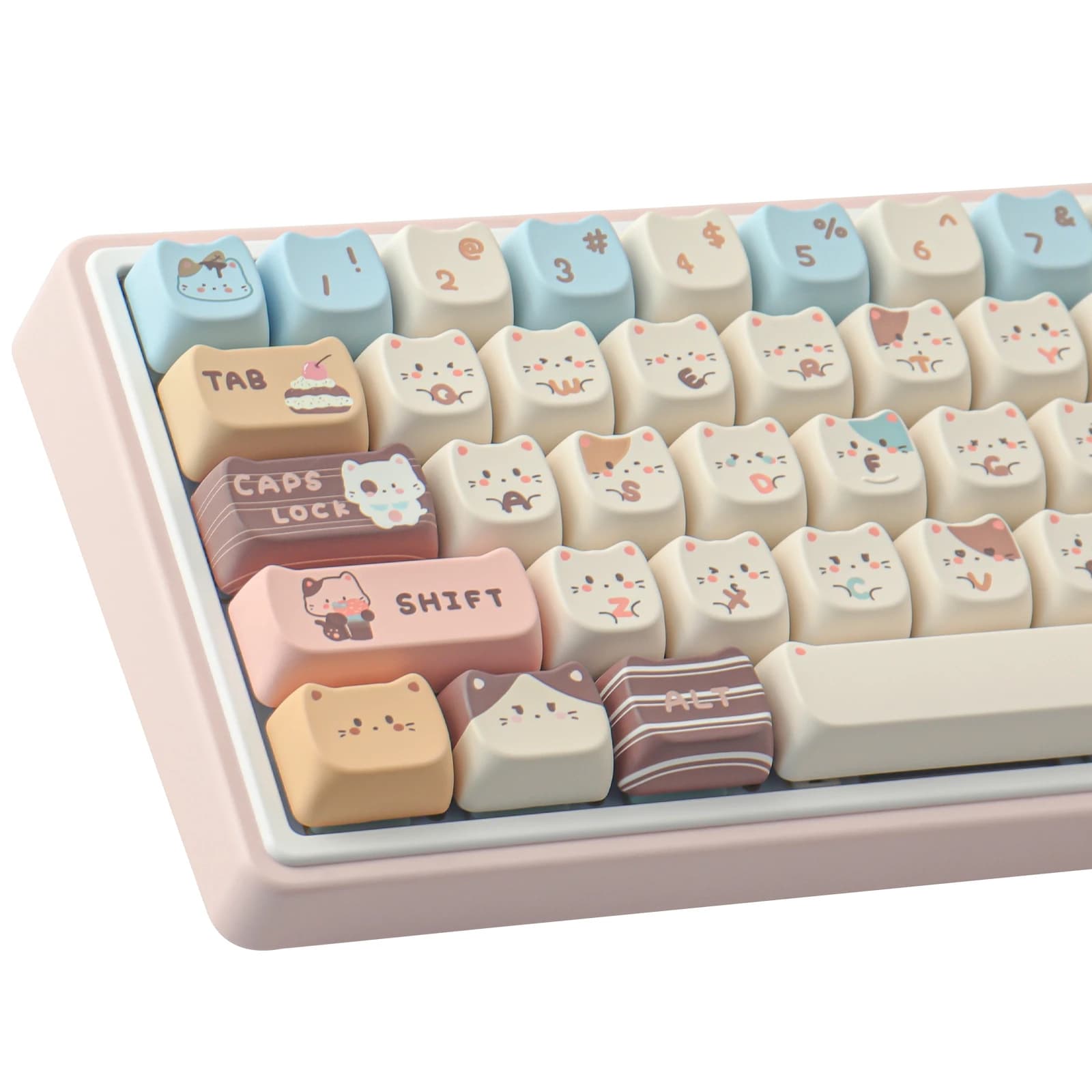 Copritasti gatto sale marino 142 tasti materiale PBT profilo MAO DYE-SUB per CHERRY MX Switch Wooting tastiera meccanica Keycap