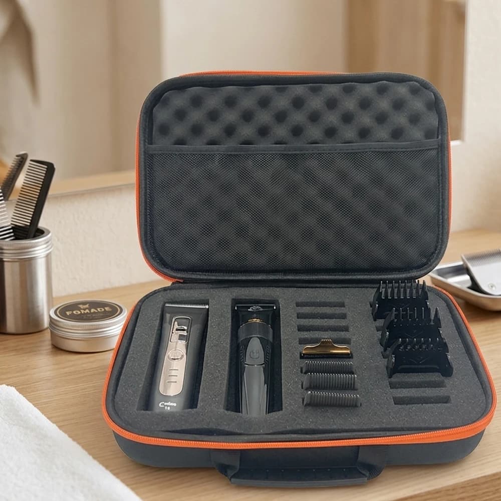 Hair Clipper Case With Elastic Straps Travel Shaver Storage Bag Waterproof Organizer Box Barber Trimmer Bags Tool Case Men Gift