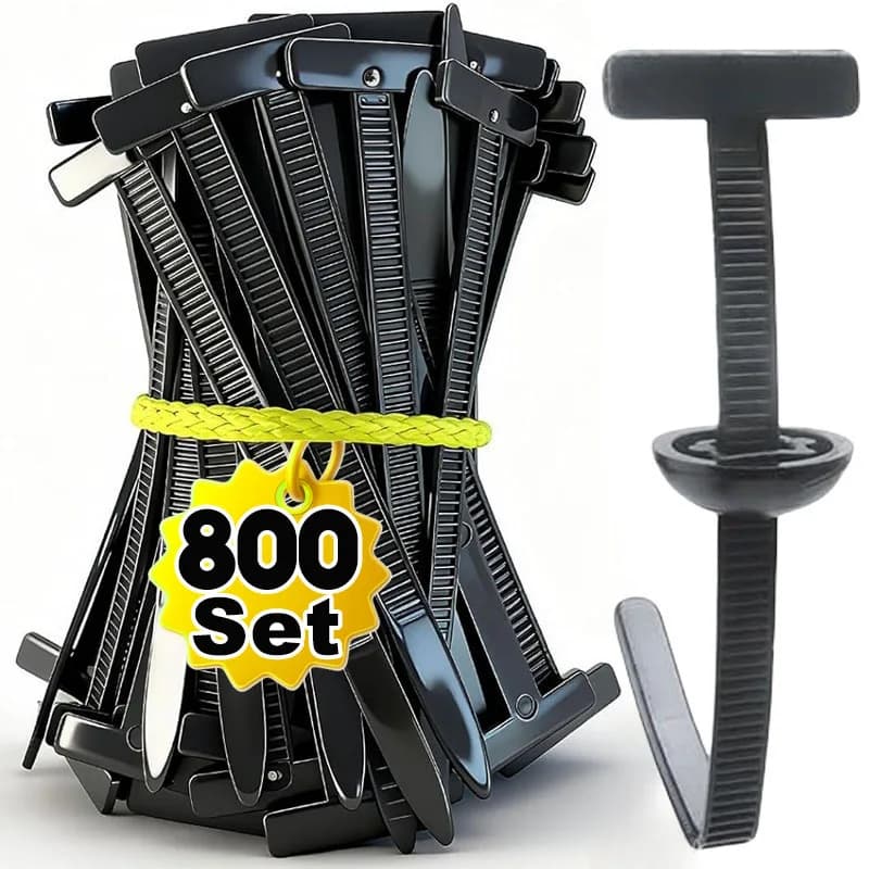 10-800Set Fascette in nylon per auto Avvolgere il cavo Clip di fissaggio fisse Fascette per tubi flessibili per auto Fascette per cavi in nylon riutilizzabili autobloccanti