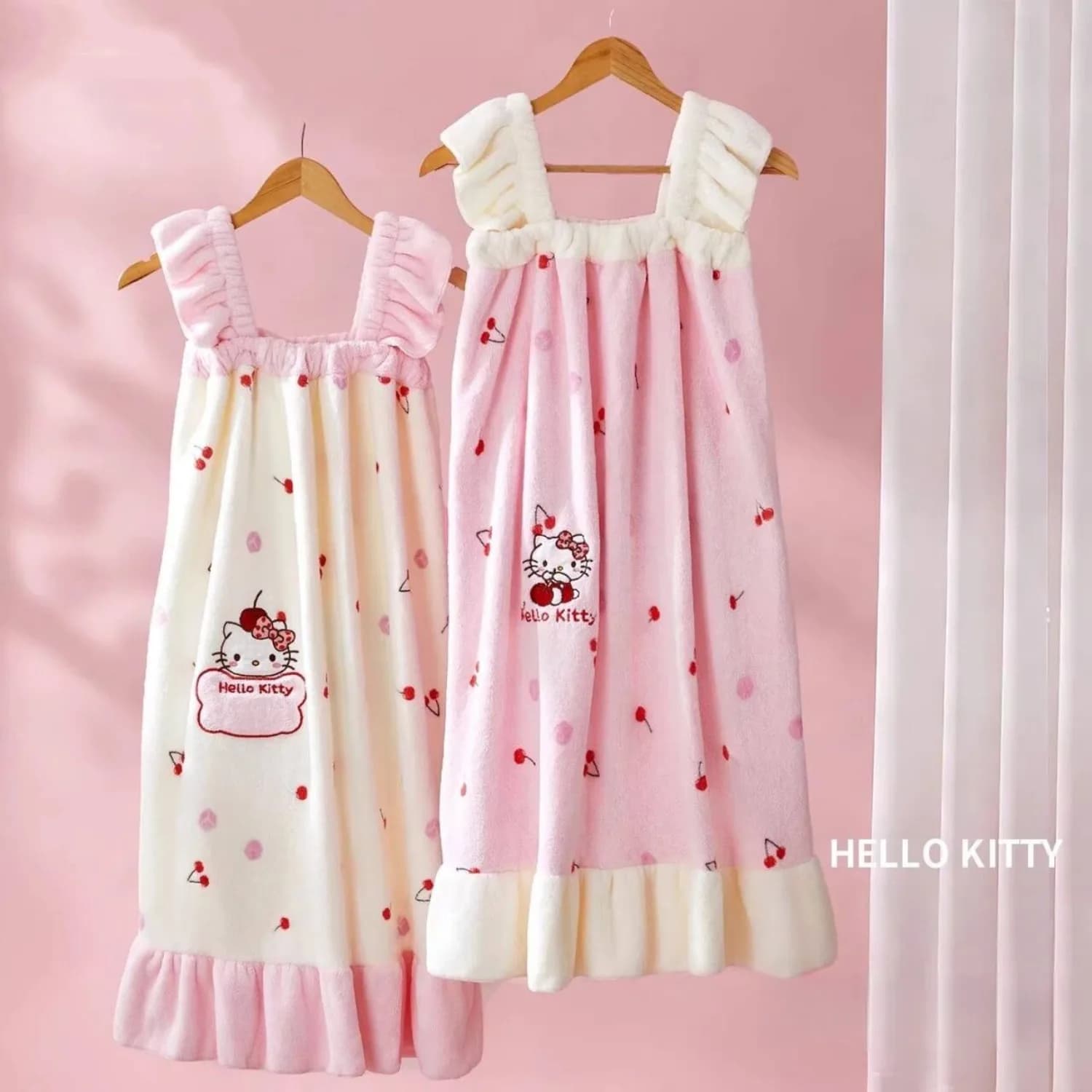 Kawaii Sanrio Hair Towel and Headset HelloKitty, Thickness, Towel Fast, Soft, Cute, Gift for Women