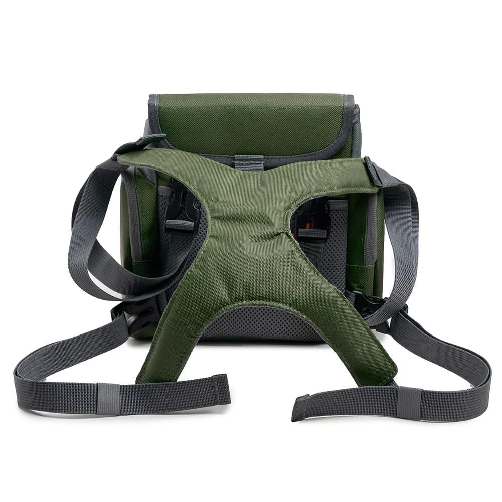 Imbracatura per binocolo con custodia per telemetro e copertura antipioggia per la caccia (verde)