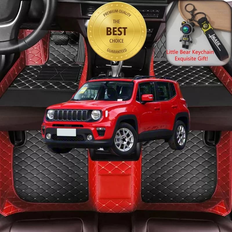 Tappetini Auto su Misura per Jeep Renegade BU/520, Accessori Auto di Lusso, Rivestimento in Moquette per Guida a Sinistra/Destra