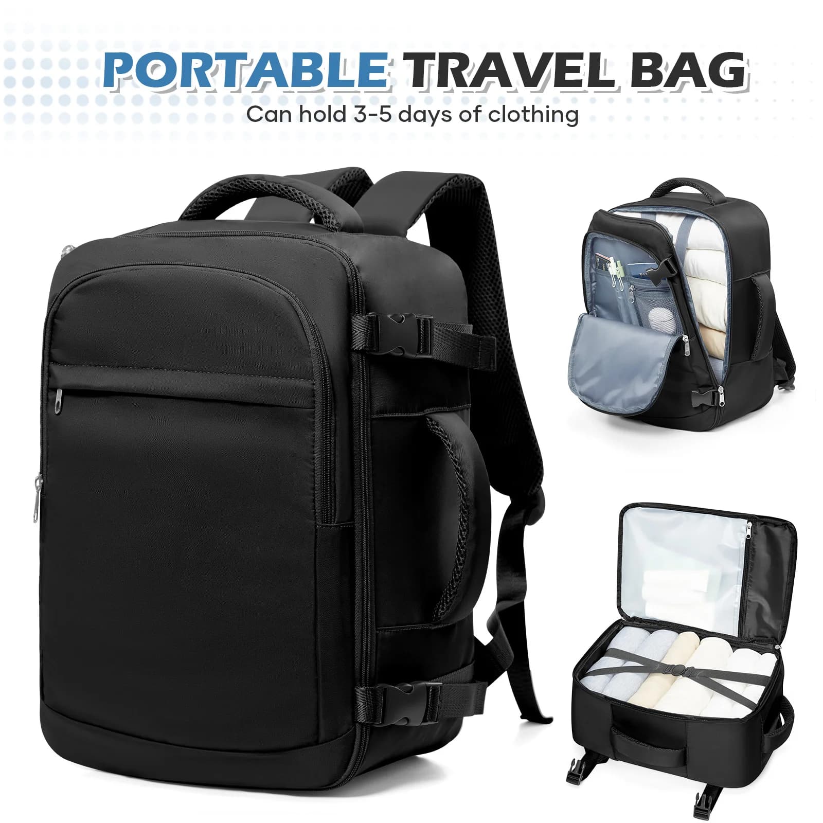 Borsa per laptop da uomo da 15,6 pollici Zaino da viaggio per aereo da cabina 40x20x25, zaino per bagagli a mano in grado Ryanair, zaino universitario