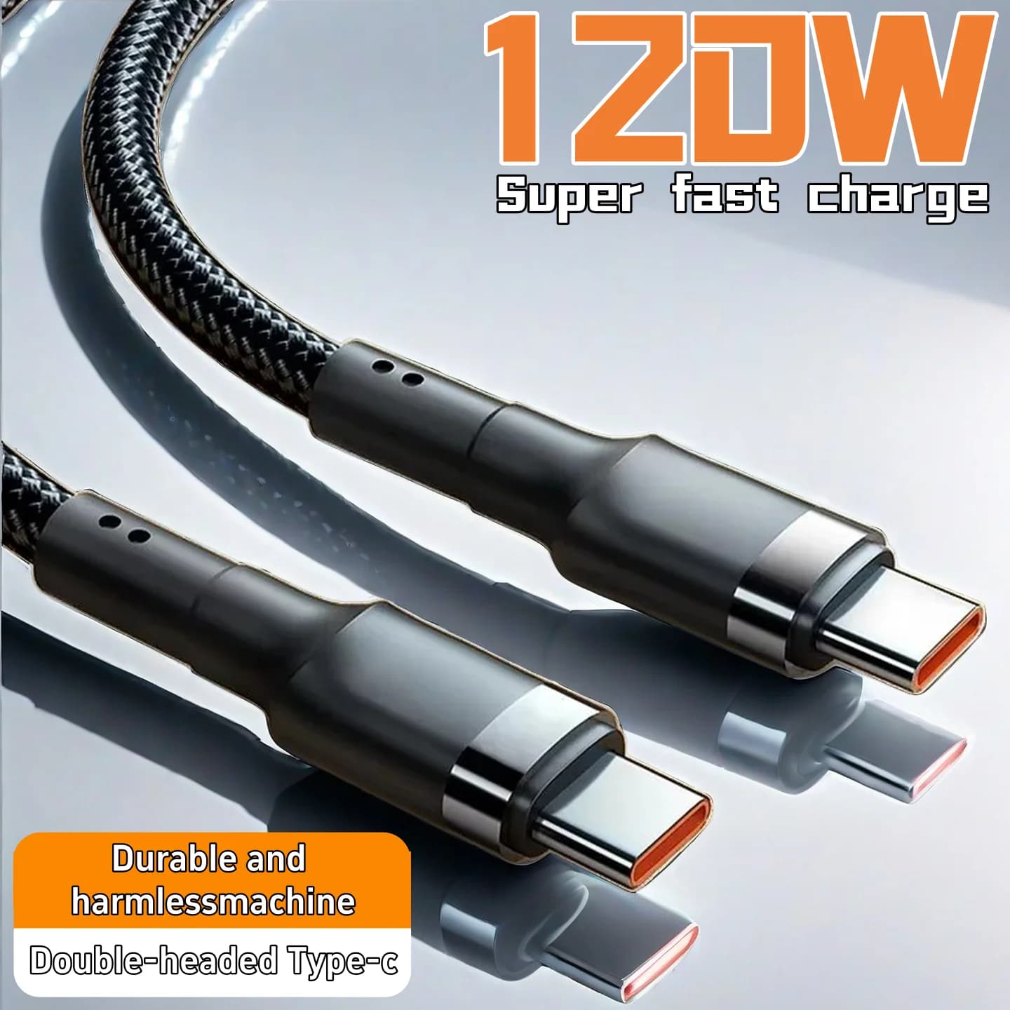 120W PD Quick Charging Cable, High Quality USB C USB Type C Cable for iPhone Xiaomi 17 Plus Pro Max Samsung S24