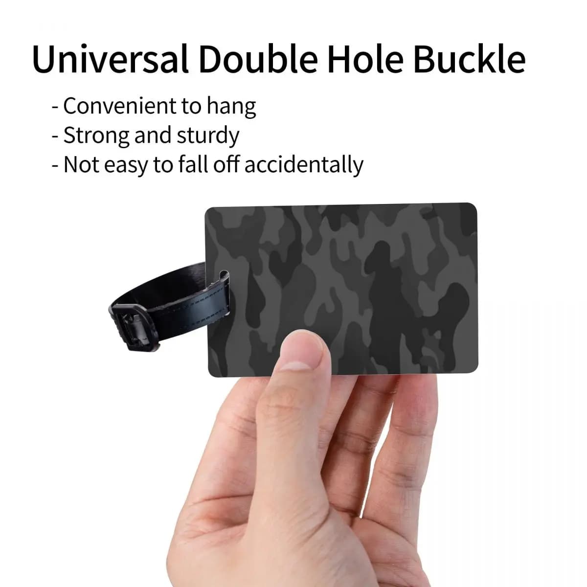 Etichette per Bagagli Mimetica Nera, Accessori per Valigie, Tag per Bagaglio da Viaggio, Porta Etichetta con Nome e Indirizzo