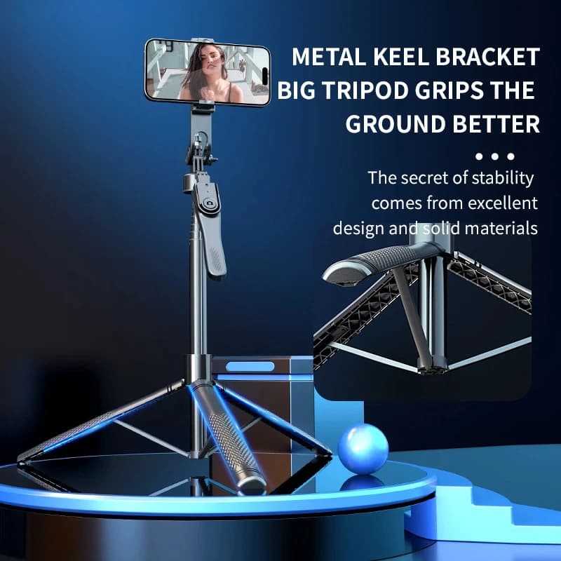 K29 telefono cellulare Bluetooth Selfie Stick con telecomando Wireless 2.1m stabilizzatore palmare universale Live Stand treppiede Selfie Stick
