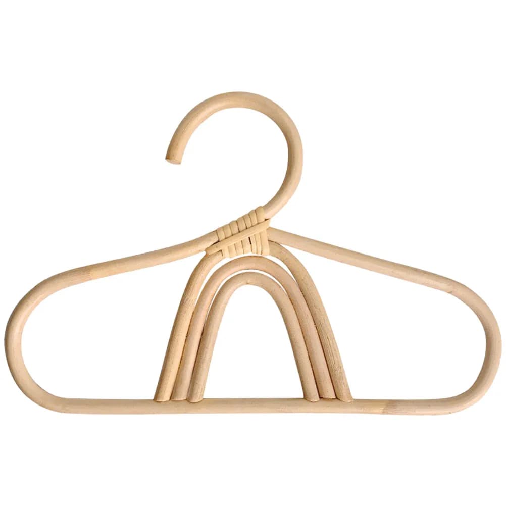 Appendiabiti in Rattan per Bambini, Premium Intrecciato a Mano, Leggero ma Robusto, per l'Organizzazione del Guardaroba dei Bambini e della Cameretta