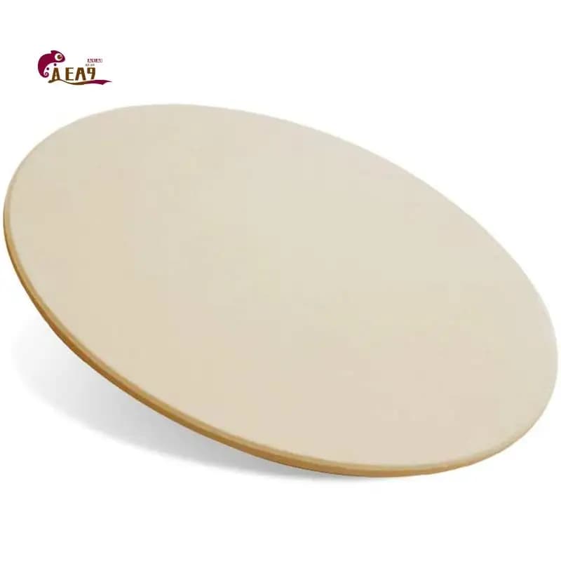 AEA9-Pizza Stone 15 Inch Round Baking Stone For Bread Pizza Grilling Stones For Cooking And Baking BBQ And Grill