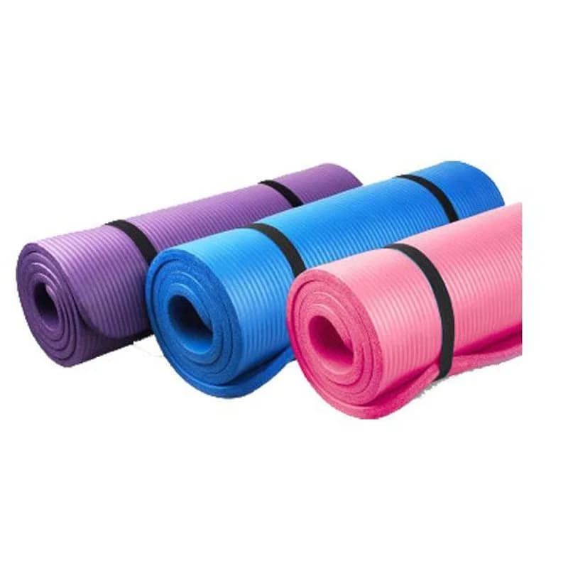 Tappetino Yoga Antiscivolo Rinforzato, Attrezzatura per Fitness, Tappetino Yoga Allungato e Ispessito 10mm per Donna