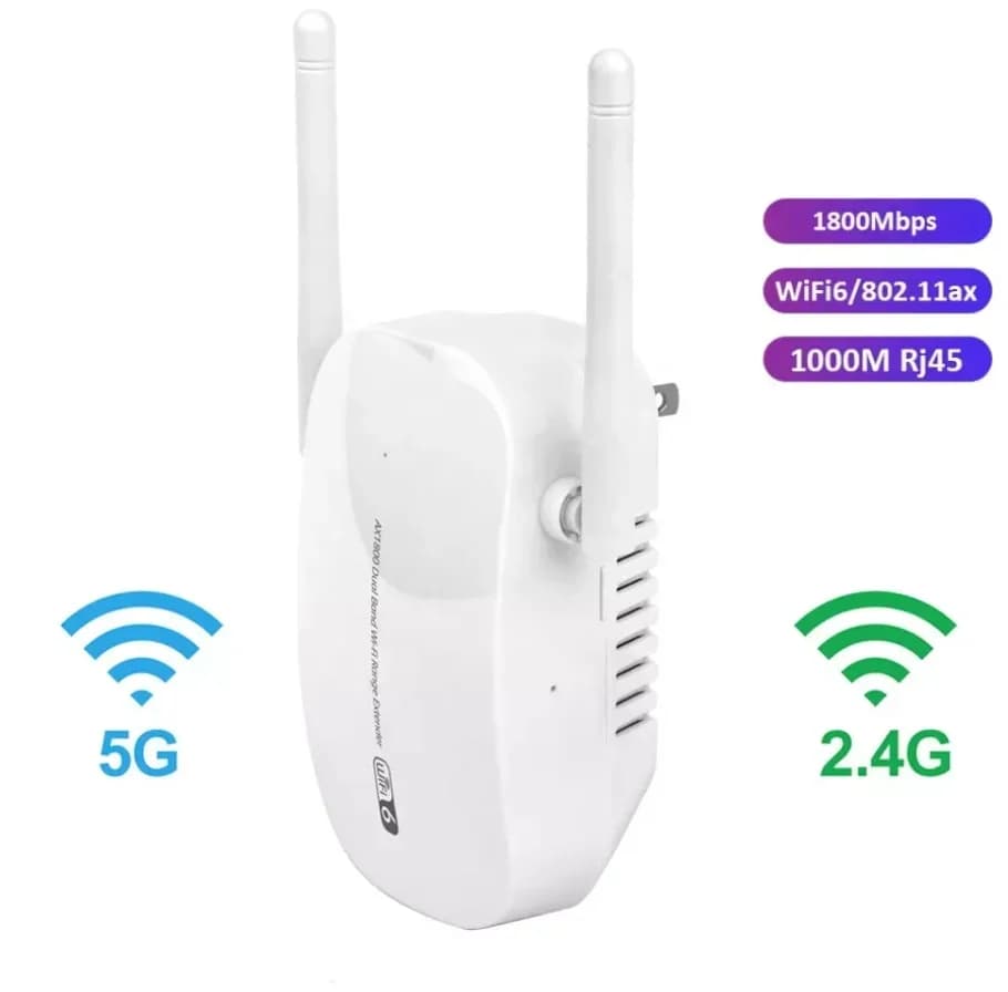 Ripetitore WiFi AX1800 WiFi 6 1800Mbps Router extender WiFi dual band da 2,4 e 5GHz
