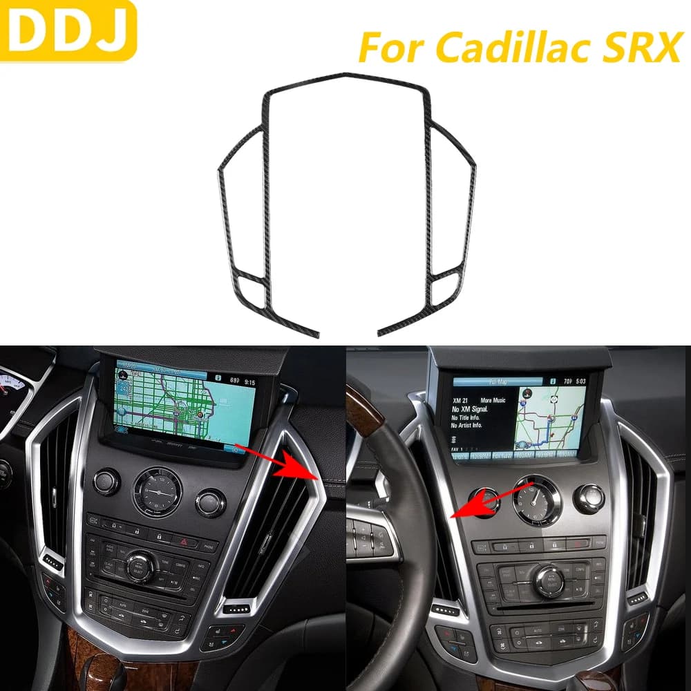 For Cadillac SRX 2010-2012 In Carbon Fiber Central Control Air Suit Exit Frame Cover Panel Auto Accessories Wall decal Interior