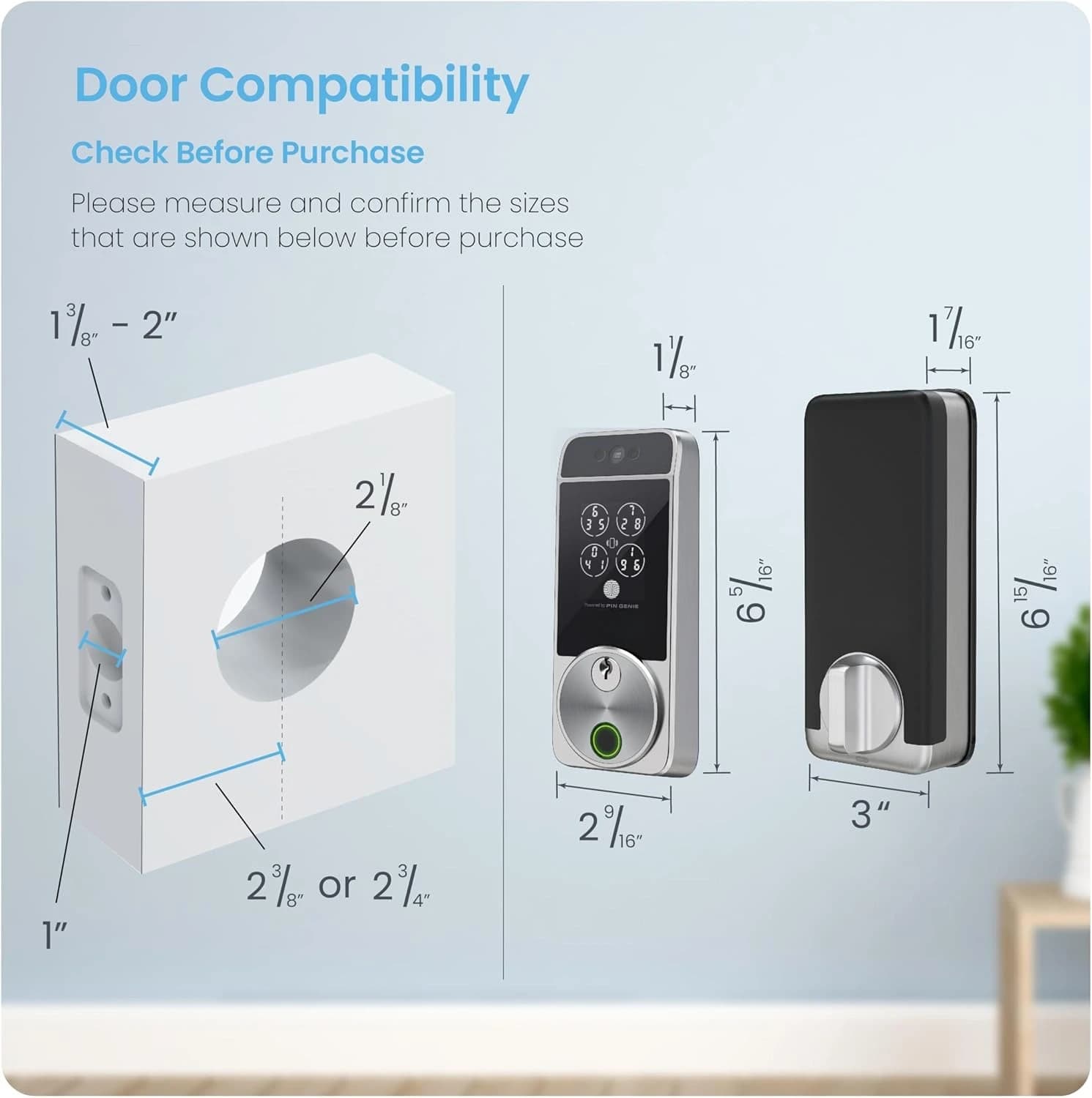 Serie Smart Lock, riconoscimento facciale e serratura per porta d'ingresso senza chiave con impronta digitale, catenaccio Wi-Fi integrato con chiave Apple Home, in vendita