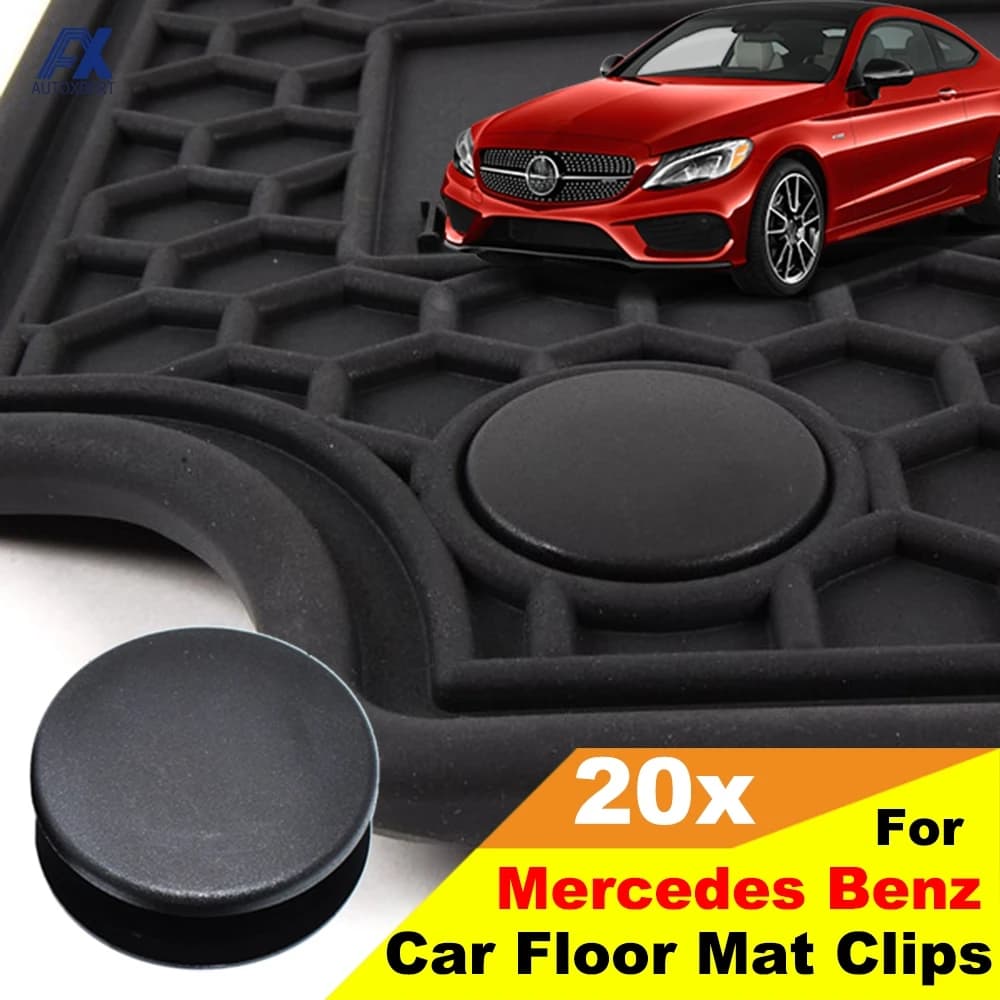 20pcs car mat clip for Mercedes Benz fixing brackets for mats fixing grips clamps stop retention button