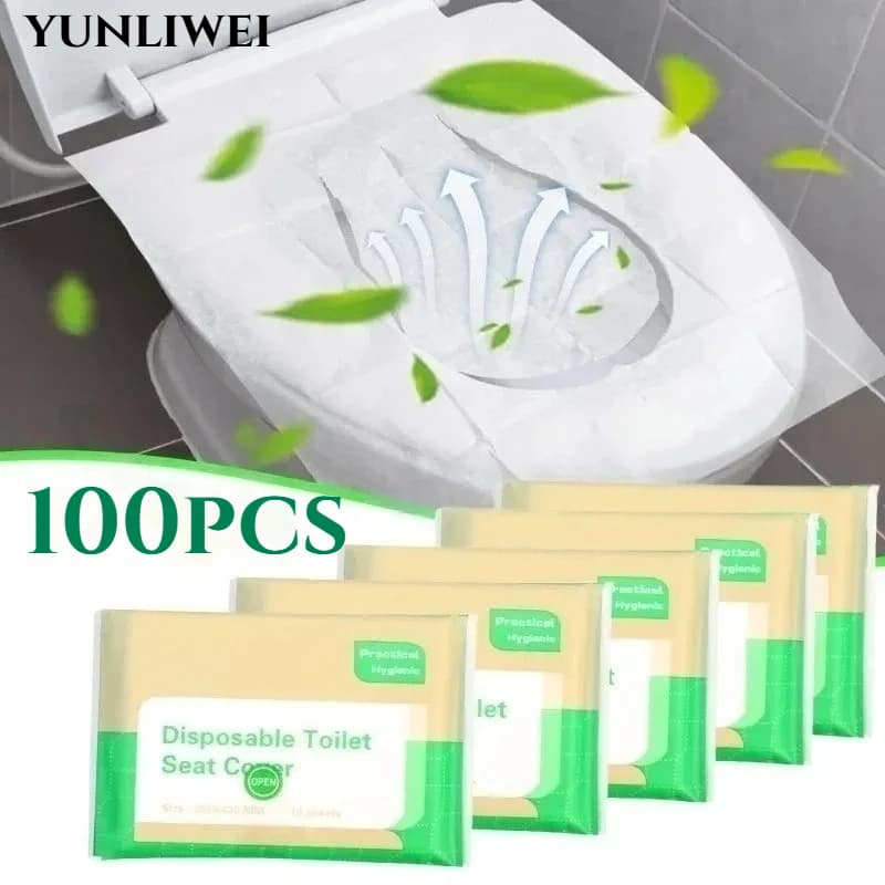 10-100 Pezzi Copriwater Usa e Getta Universale Grande, Portatile, Impermeabile, Essenziale per Viaggi