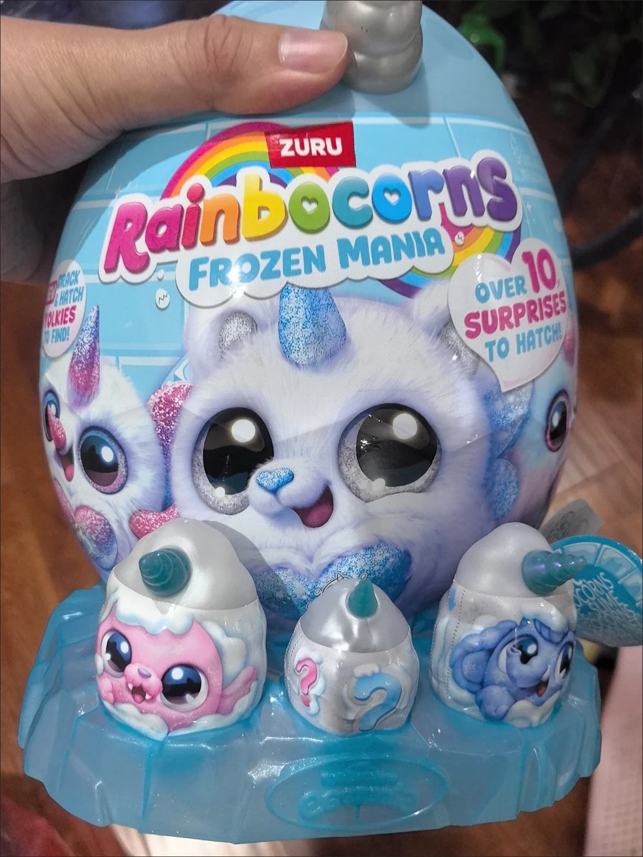 Zuru Rainbocorns Eggzania Frozen Mania Magic Egg Fantasy Snowball Surprise Blind Box Plush Cute Kids Trendy Gift Collection