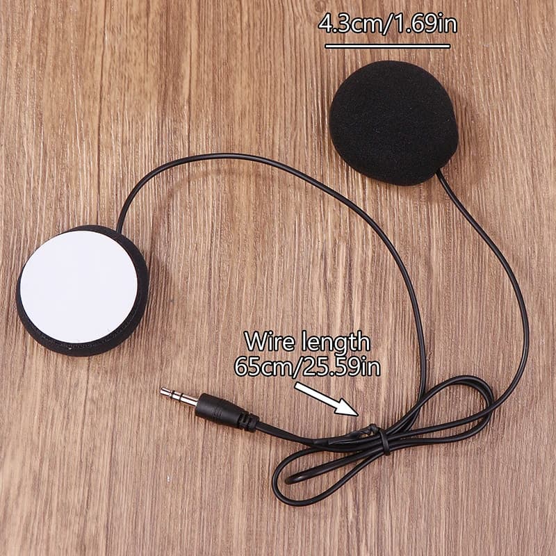 1pc For Cardo Freecom/Spirit Bluetooth Motorcycle Helmet Soft Wire Microphone Microphone and 3.5mm Speaker