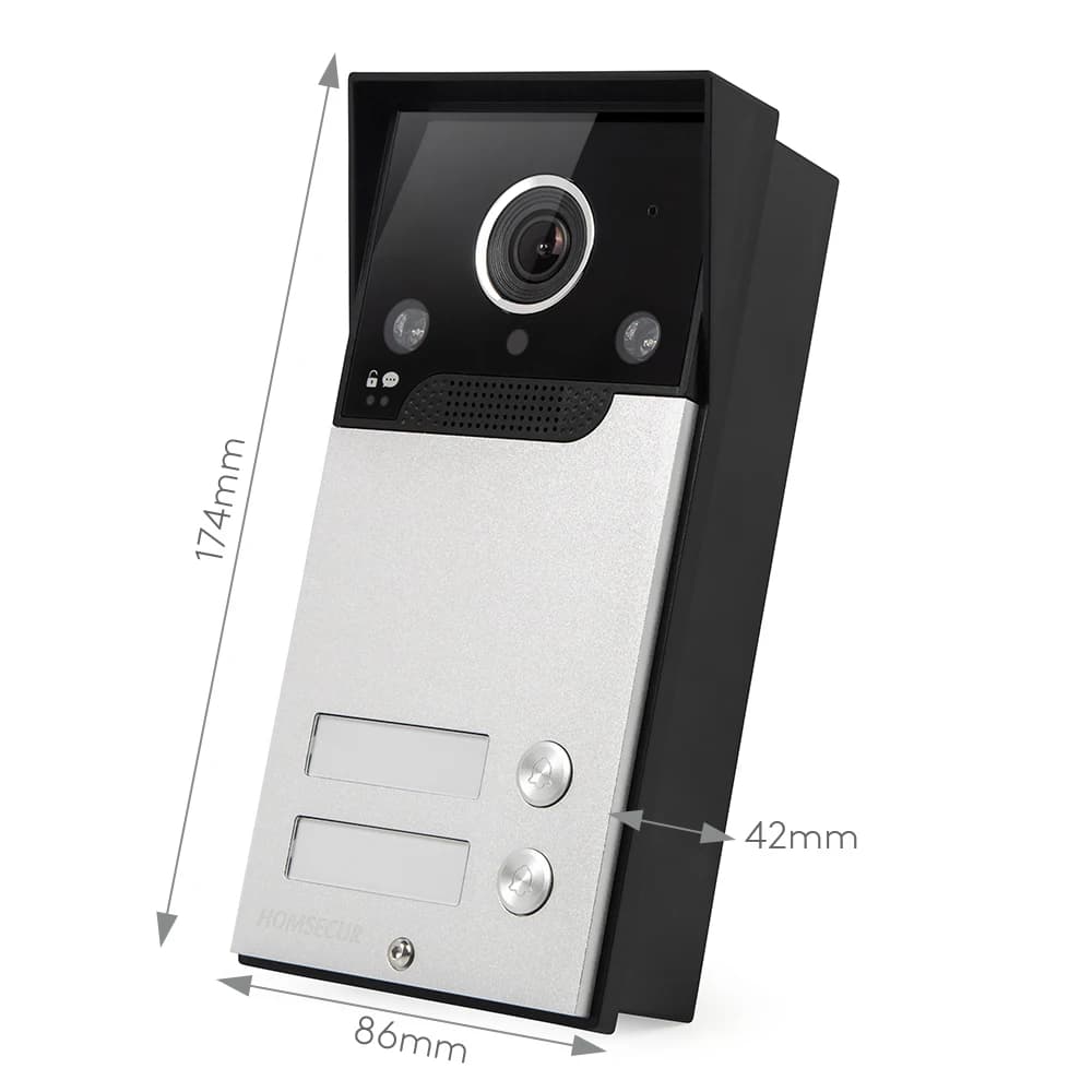 (Not Standalone) HOMSECUR MSA-2-AHD Doorbell Camera for XSL 2 Families Video Door Phone Intercom