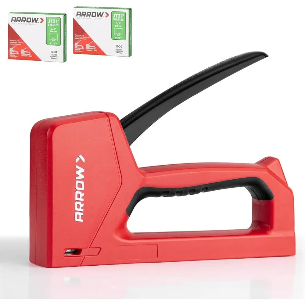 Light Duty Staple Gun with Safety Lock, Upholstery Stapler for Material Repair, Wood, and DIY Projects