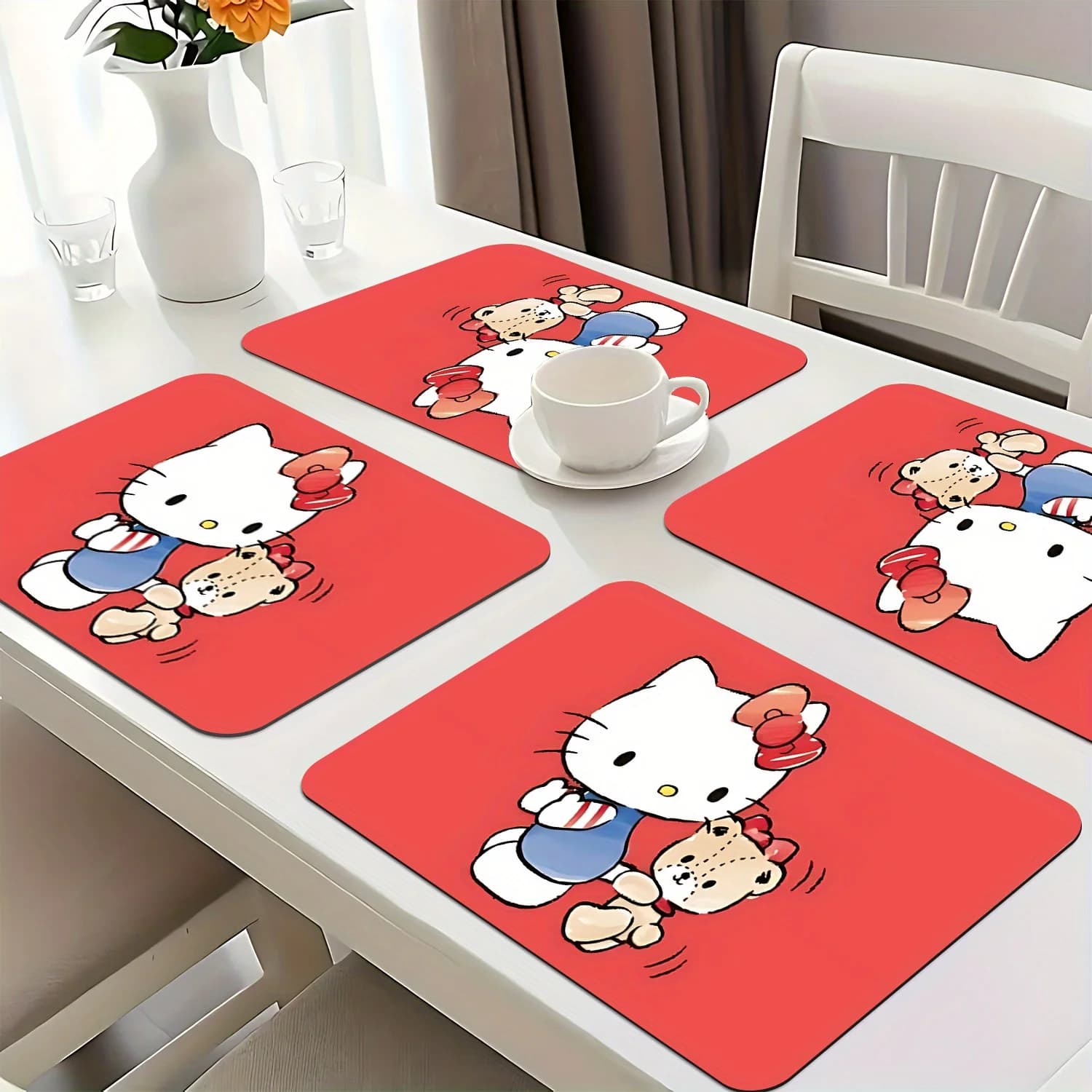 Tovaglietta Sanrio Hello Kitty, Tovagliette per Tavolo da Pranzo, Tappetino per Macchina da Caffè, Tappetino Assorbente per Bancone, Adatto per la Sala da Pranzo